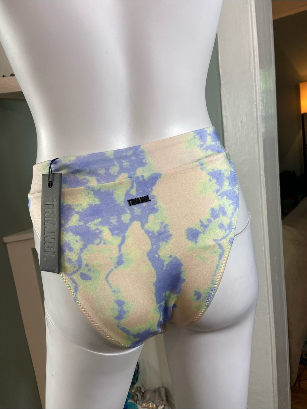 NWT New Triangl Swimwear Pastel Tie-Dye Bikini Bottoms Large L